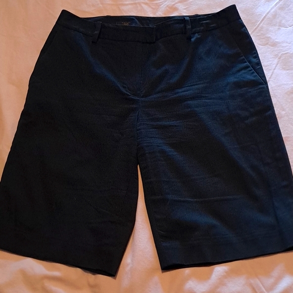 346 Brooks Brothers Stretch Navy Blue Knee-Length Shorts Size 10 - Picture 2 of 7